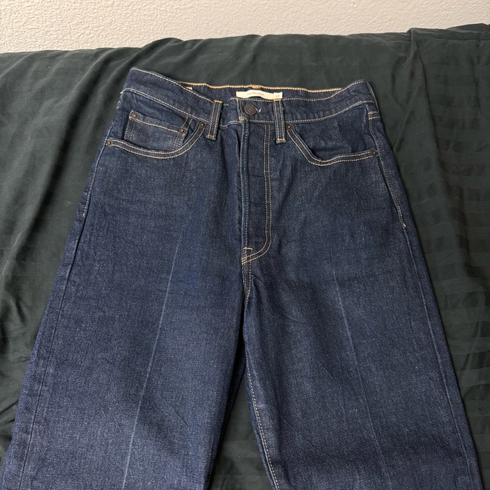 Levi's Deep Indigo Ribcage Bootcut Flare Jeans - Picture 3 of 9